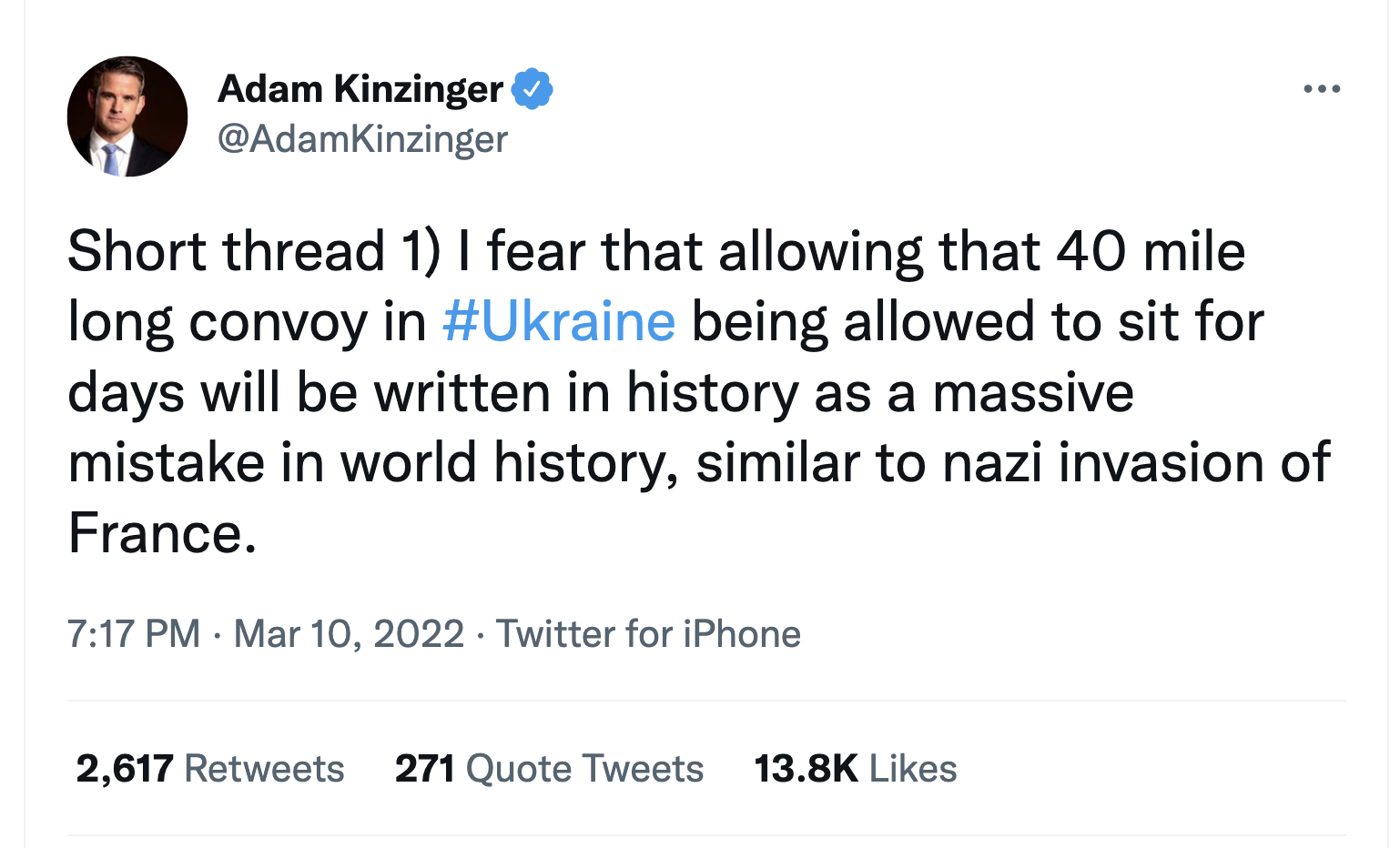 Screen-Shot-2022-03-11-at-8.08.56-AM Kinzinger Issues Rallying-Cry To Defeat Putin Save Democracy Featured Foreign Policy Military Politics Top Stories 