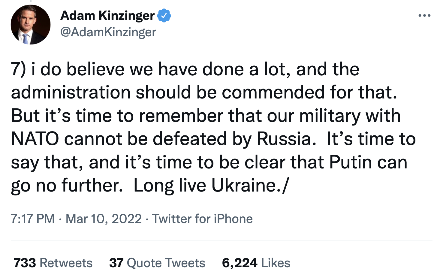 Screen-Shot-2022-03-11-at-8.13.01-AM Kinzinger Issues Rallying-Cry To Defeat Putin Save Democracy Featured Foreign Policy Military Politics Top Stories 