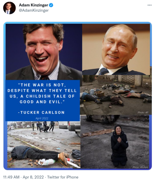 Screenshot-2022-04-10-10.55.16-AM Adam Kinzinger Trashes Tucker Carlson For Enabling Putin Military Politics Social Media Top Stories 