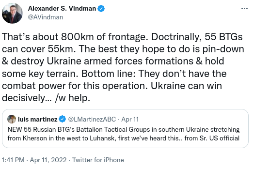 Screenshot-2022-04-14-3.07.36-PM Alexander Vindman Declares That Ukraine Can Defeat Russia's Army Politics Social Media Top Stories 