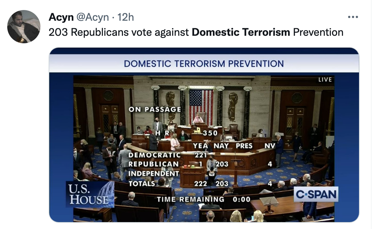 Screen-Shot-2022-05-19-at-9.27.10-AM Kinzinger Bucks GOP & Joins Dems To Pass Domestic Terrorism Bill Featured Politics Terrorism Top Stories Uncategorized White Supremacy 
