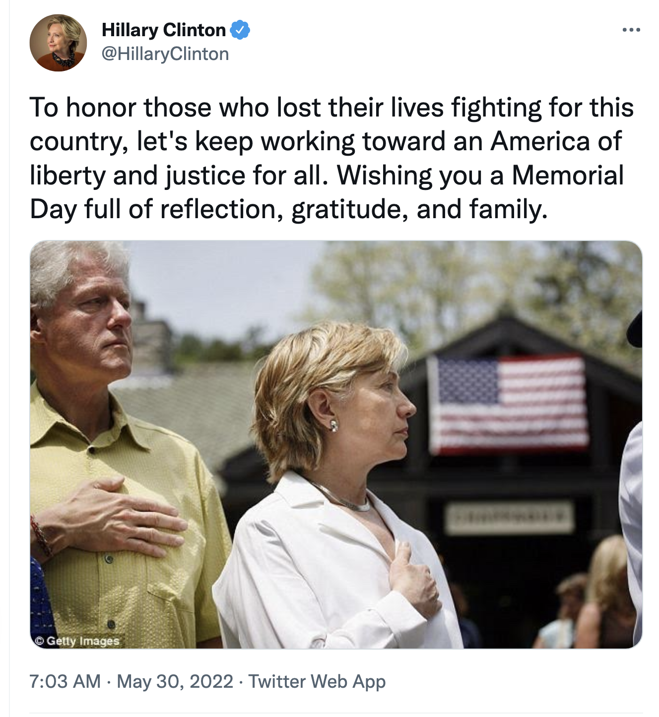 Screen-Shot-2022-05-30-at-9.19.57-AM Hillary Clinton Tells Americans To Fight For Liberty On Memorial Day Corruption Featured Politics Terrorism Top Stories 