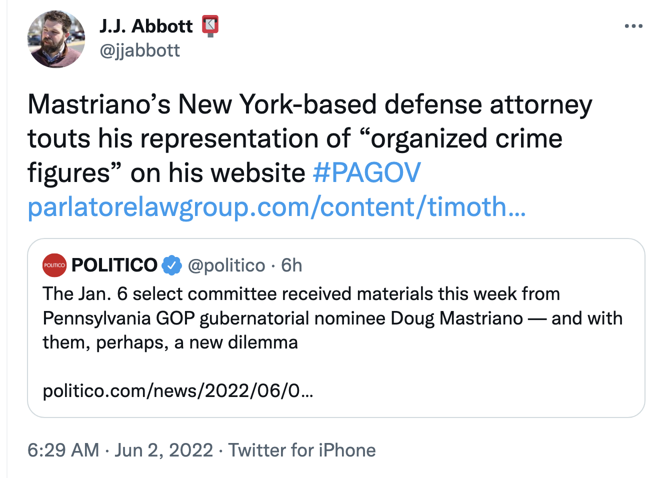 Screen-Shot-2022-06-02-at-1.10.18-PM Pennsylvania GOP Gov. Candidate To Corporate With Jan 6 Committee Corruption Election 2022 Featured Politics Top Stories 