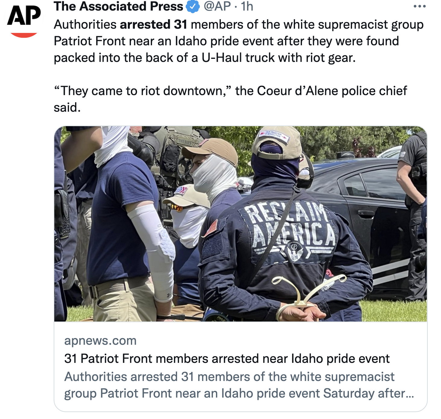 Screen-Shot-2022-06-12-at-9.31.24-AM Dozens Of White Nationalists Arrested Attempting To Infiltrate Pride Event Corruption Crime Donald Trump Featured Politics Top Stories Uncategorized 