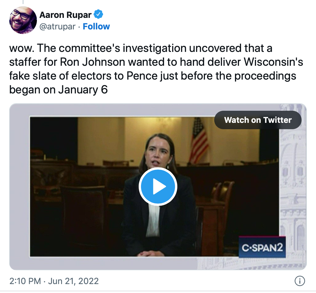 Screen-Shot-2022-06-21-at-4.29.32-PM Ron Johnson Implicated In Trump Backed Jan 6 Fake Elector Scheme Corruption Crime Donald Trump Election 2020 Featured Politics Top Stories Twitter 