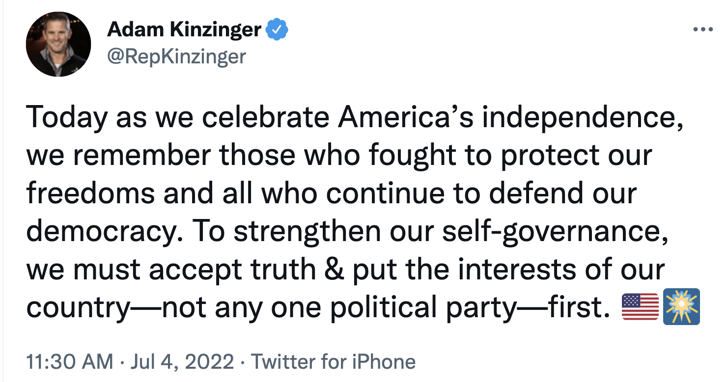 Screen-Shot-2022-07-04-at-11.51.17-AM Adam Kinzinger Celebrates July 4th With Plea To Defend Democracy Featured Military National Security Politics Top Stories 