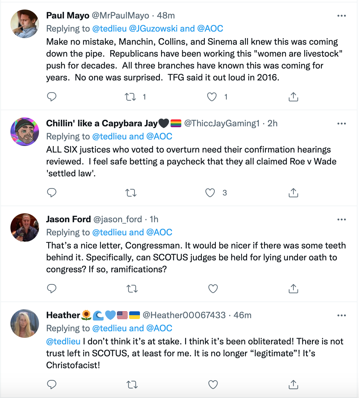 Screen-Shot-2022-07-11-at-5.37.21-PM Senate Perjury Probe Of Supreme Court Justices Proposed By AOC & Lieu Featured Politics Supreme Court Top Stories Twitter 