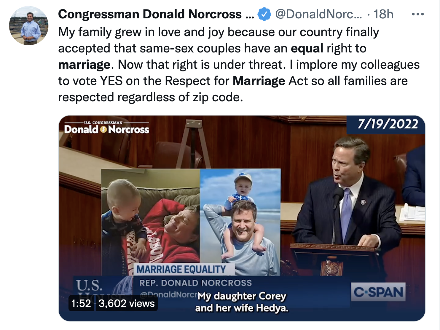 Screen-Shot-2022-07-20-at-9.38.10-AM Pelosi Convinces 47 GOP Defectors To Protect Gay Marriage 267-157 Civil Rights Domestic Policy Featured Politics Top Stories 