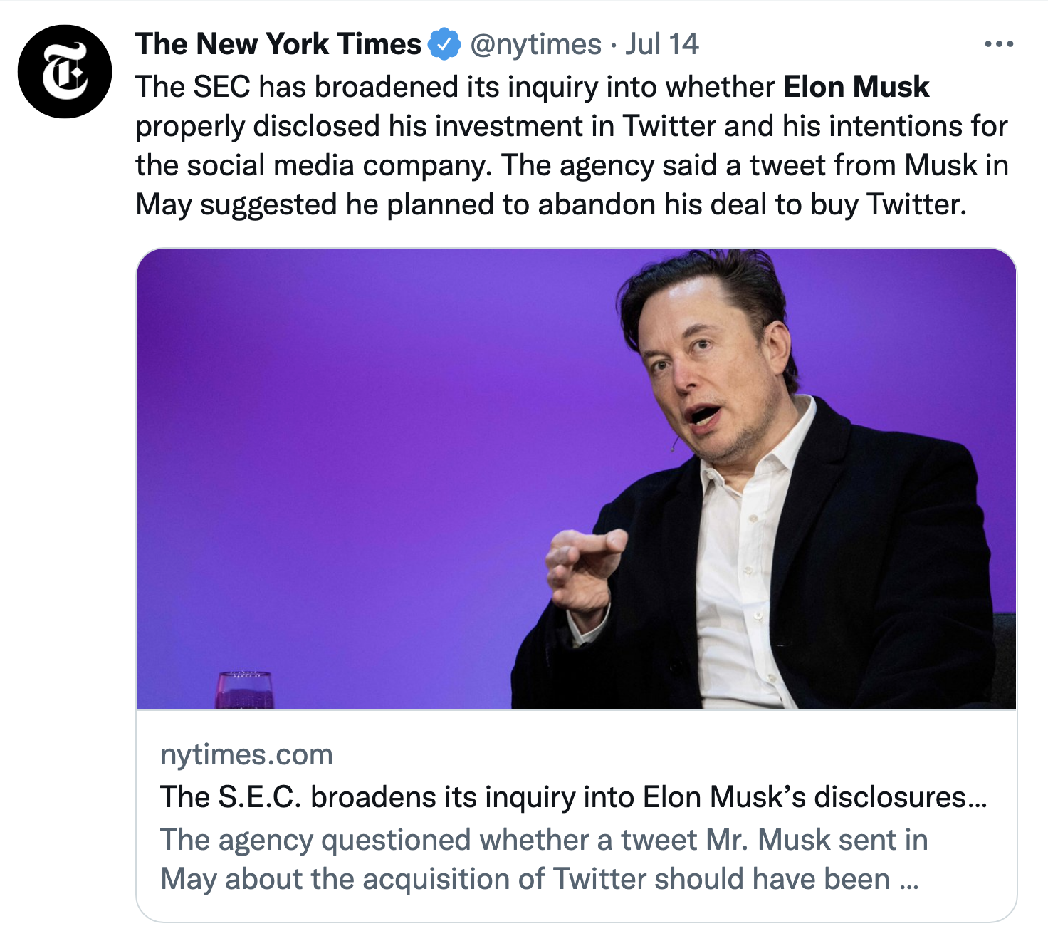Screen-Shot-2022-07-25-at-11.32.48-AM Elon Musk/Tesla Served With Subpoena In Stock Manipulation Probe Domestic Policy Economy Featured Politics Top Stories 