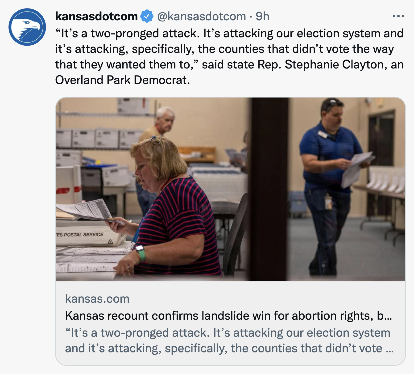 Screen-Shot-2022-08-22-at-9.24.17-AM GOP Forces Recount Of Kansas Abortion Vote & Loses Again Abortion Featured Politics Top Stories Women's Rights 