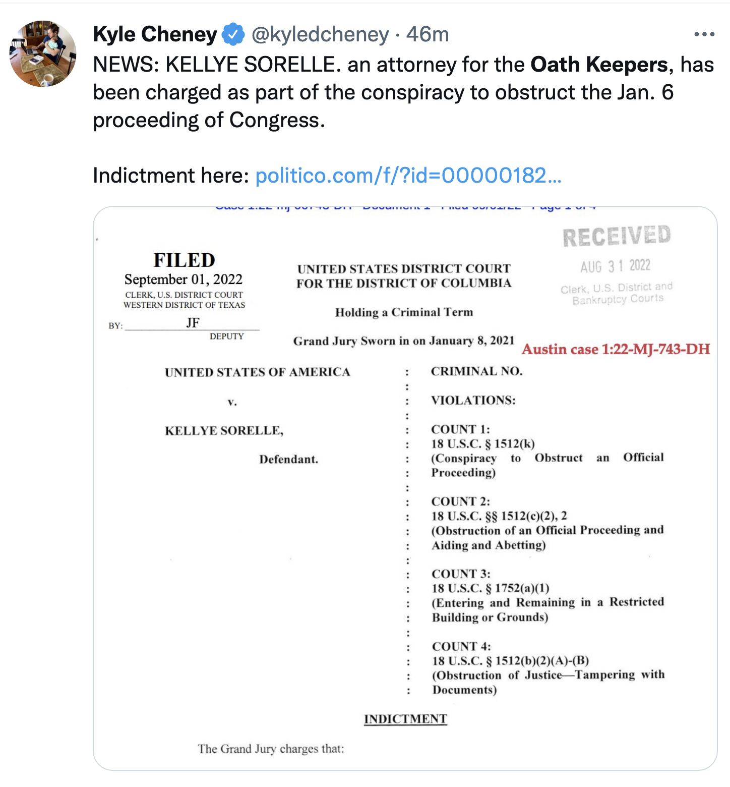 Screen-Shot-2022-09-01-at-10.41.17-AM Lawyer For Oath Keepers Charged With 4 Counts Over Jan. 6 Attack Crime Featured Politics Top Stories White Supremacy 
