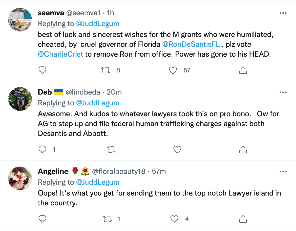 Screen-Shot-2022-09-20-at-5.38.51-PM Ron DeSantis Hit With Lawsuit On Behalf Of Trafficked Migrants Crime Featured Politics Top Stories Twitter 