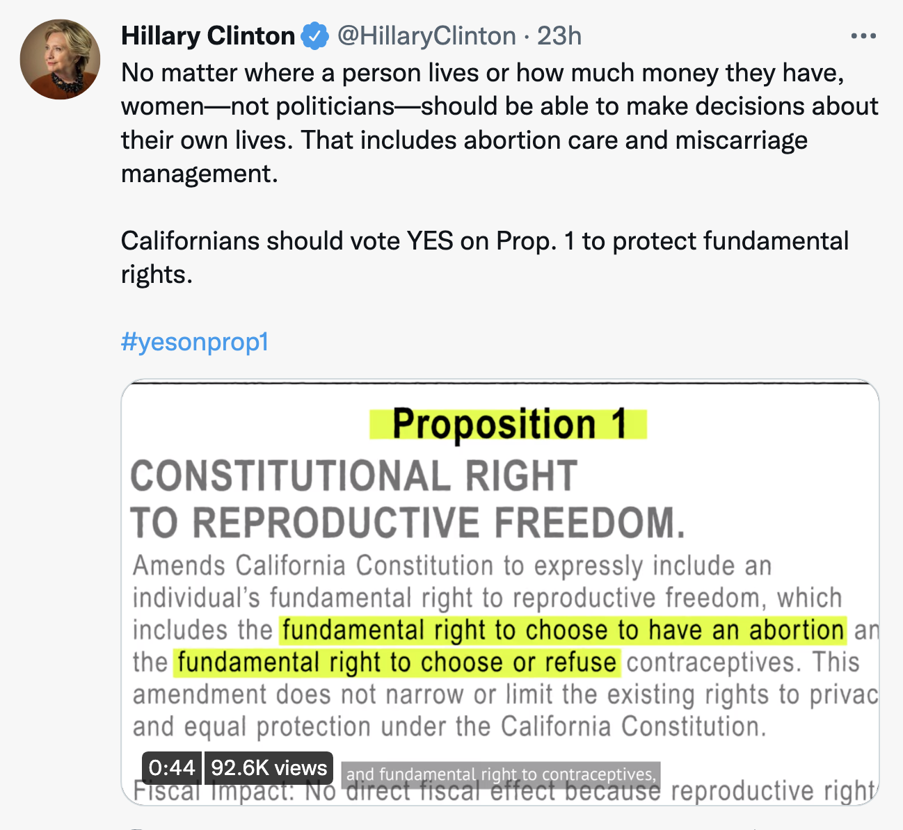 Screen-Shot-2022-10-19-at-11.20.33-AM Hillary Clinton Asks Red & Blue America To Vote For Women's Rights Abortion Featured Politics Top Stories Women's Rights 