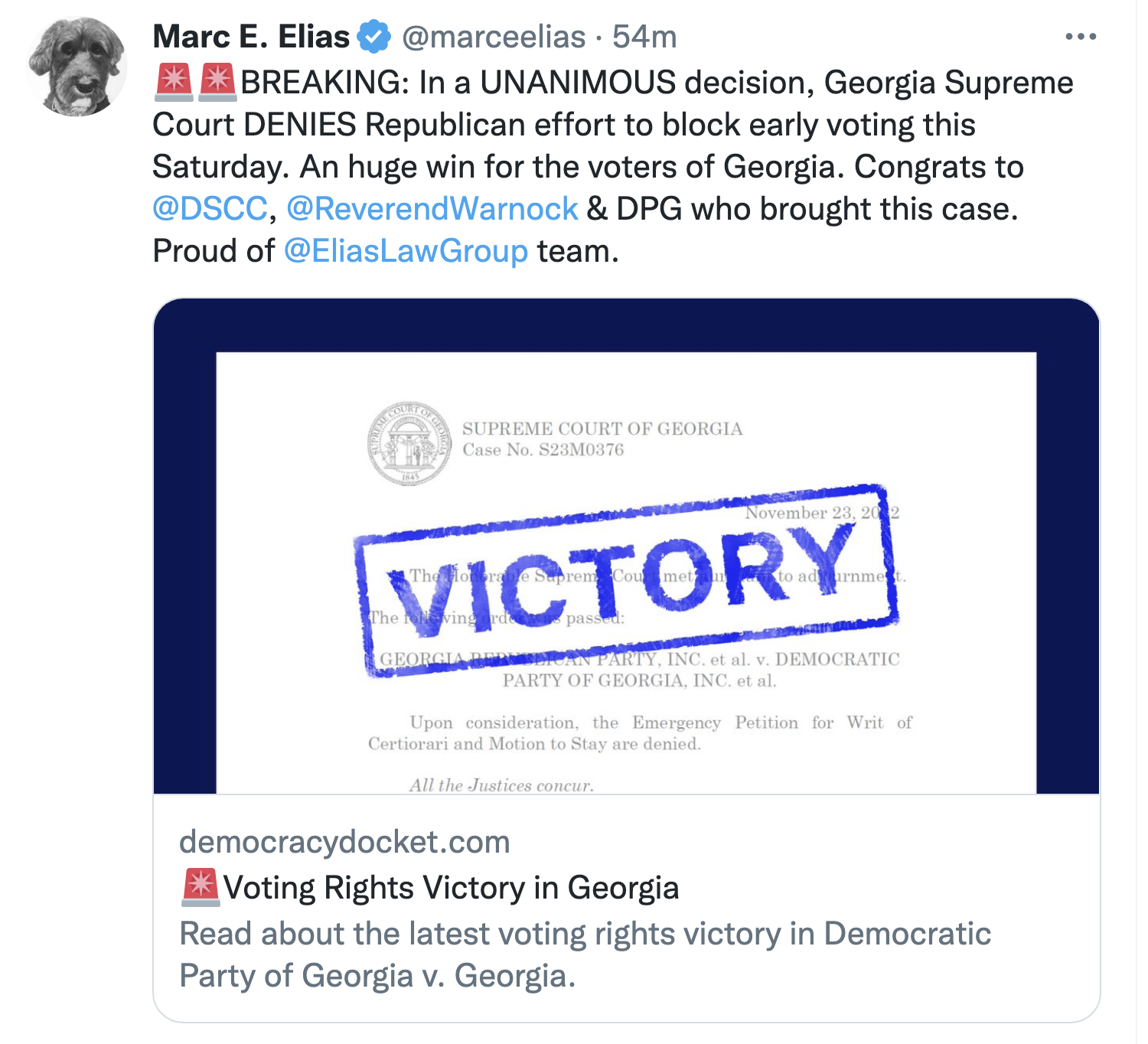 Screen-Shot-2022-11-23-at-11.51.28-AM Georgia Supreme Court Stops Republican Voter Suppression Attempt Domestic Policy Election 2022 Featured Politics Top Stories 