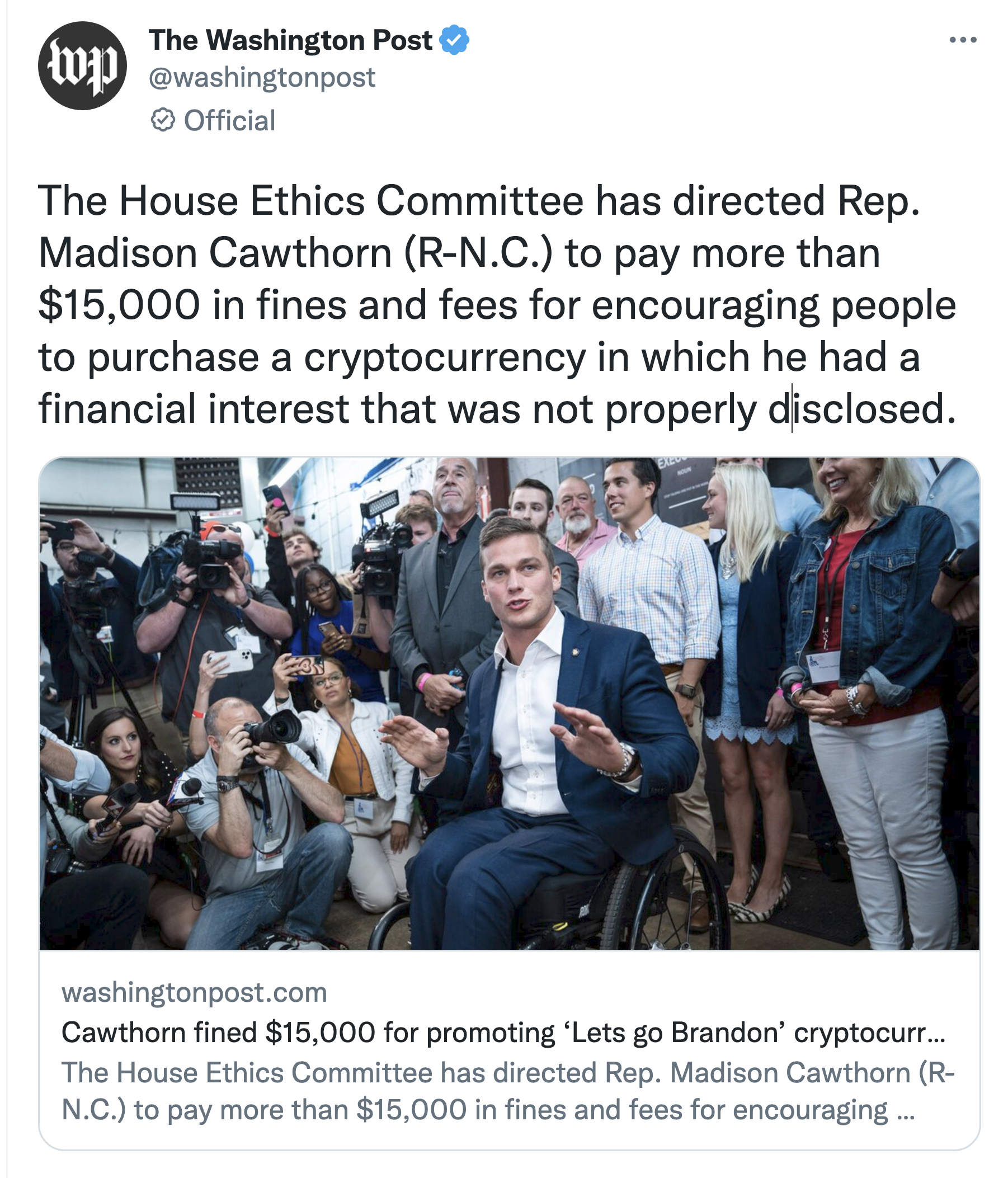 Screen-Shot-2022-12-07-at-8.29.52-AM Madison Cawthorn Fined By Ethics Committee Over Crypto Corruption Crime Economy Featured Top Stories 