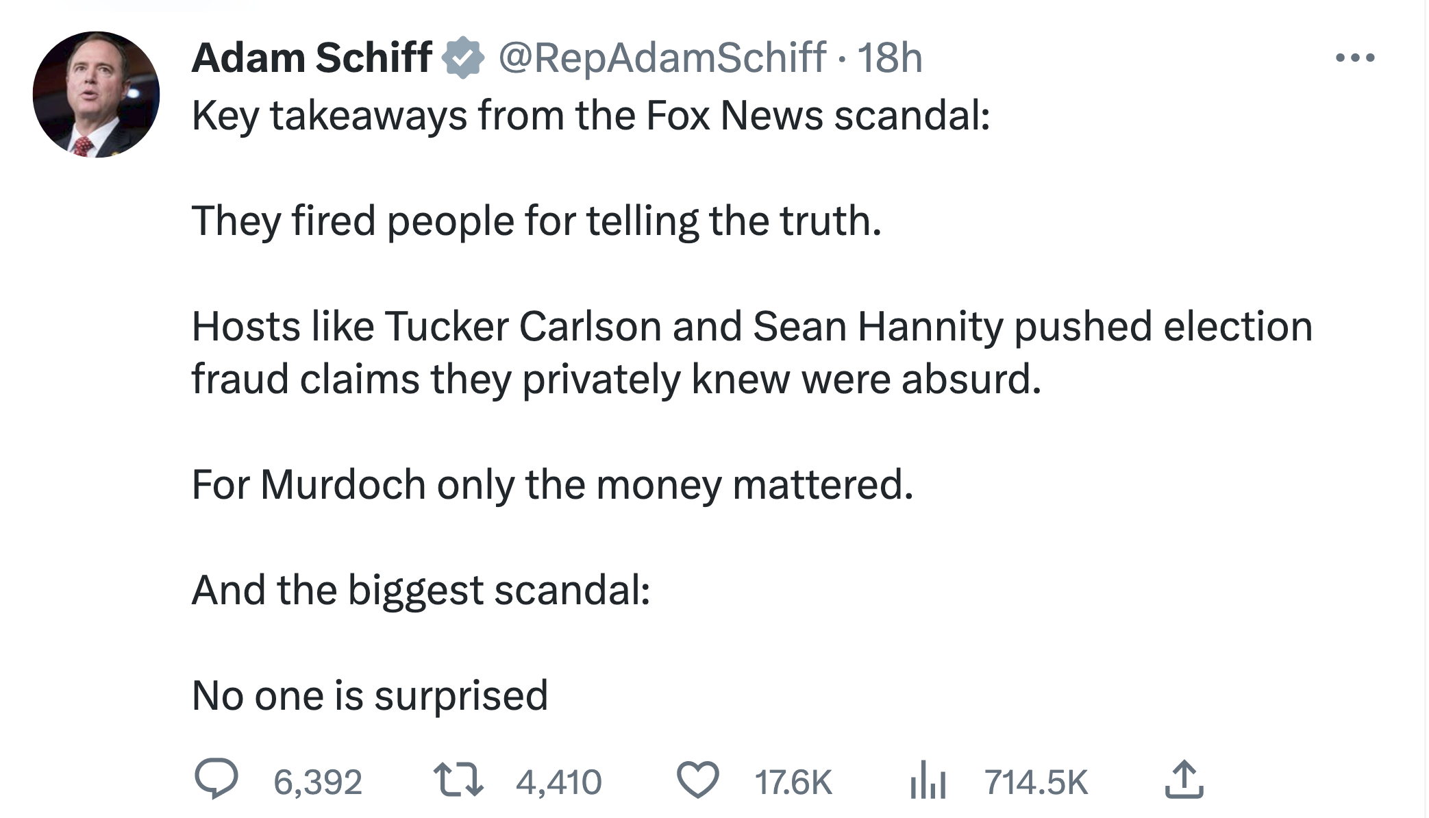 Screen-Shot-2023-03-06-at-8.37.14-AM Schiff Exposes Corruption By Tucker Carlson & Rupert Murdoch As Trial Looms Corruption Featured Media Politics Top Stories 
